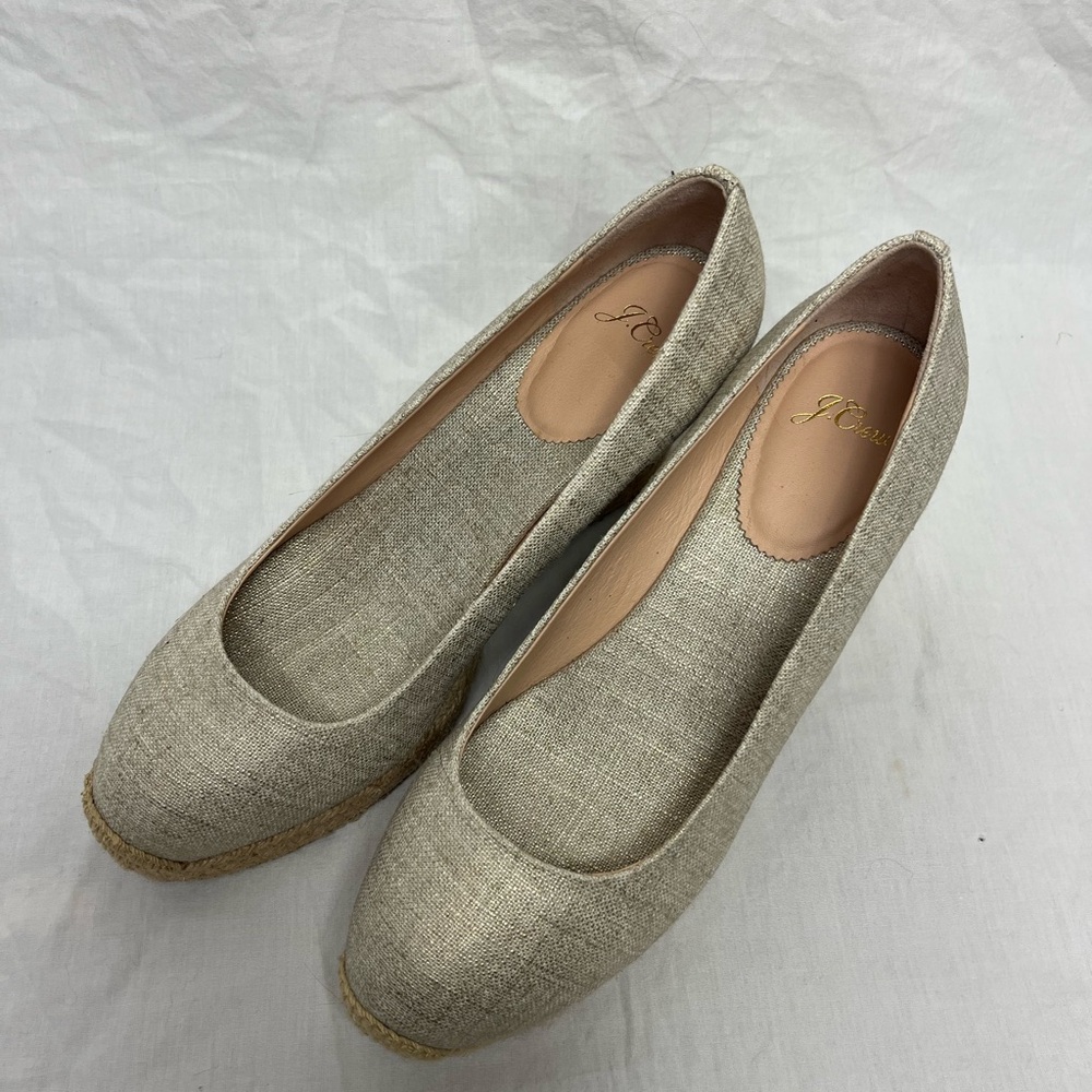 J Crew wedge espadrilles shoes! Size 9.5